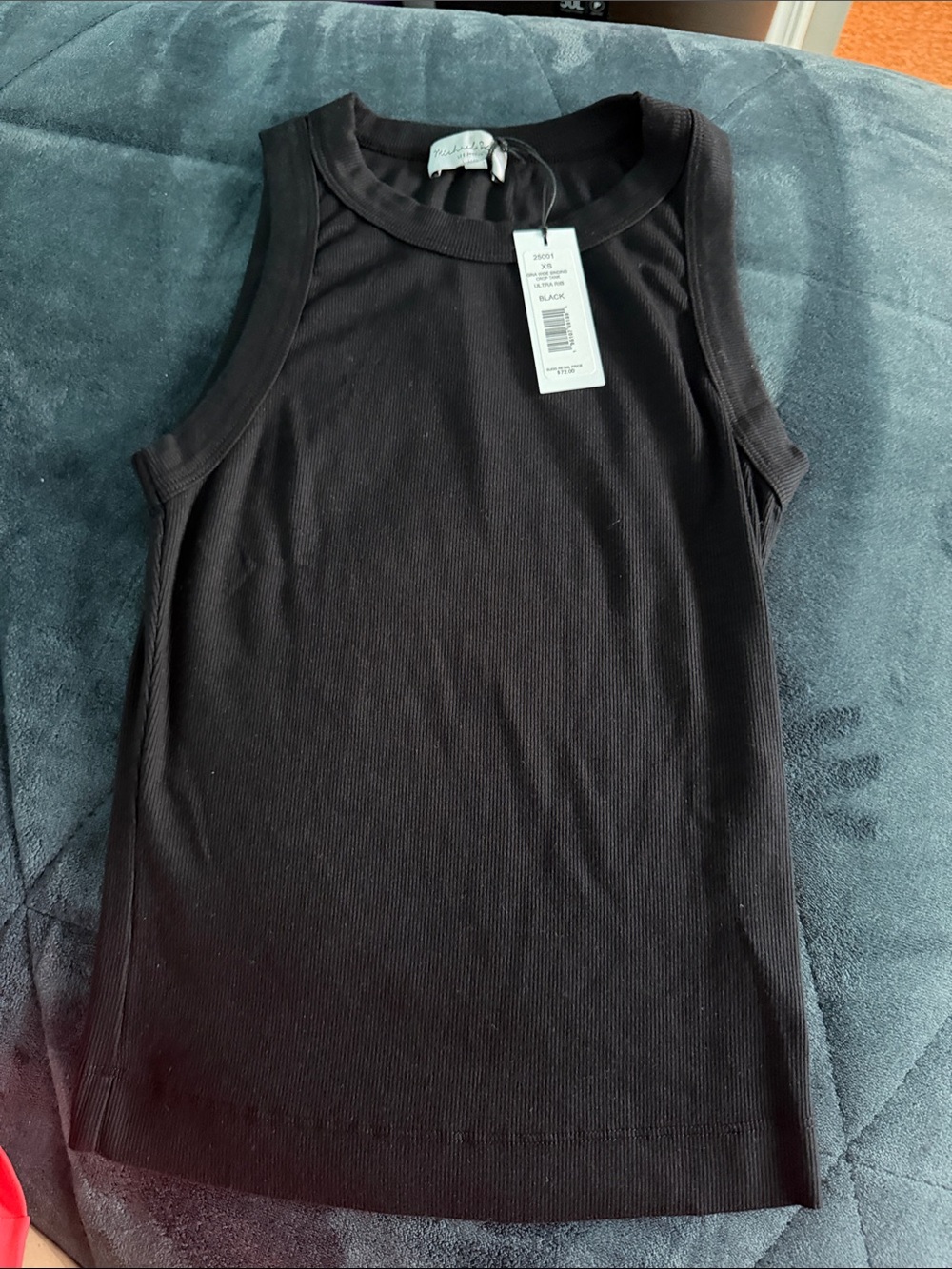 Michael stars new gina black Ribbed Tank Top XS